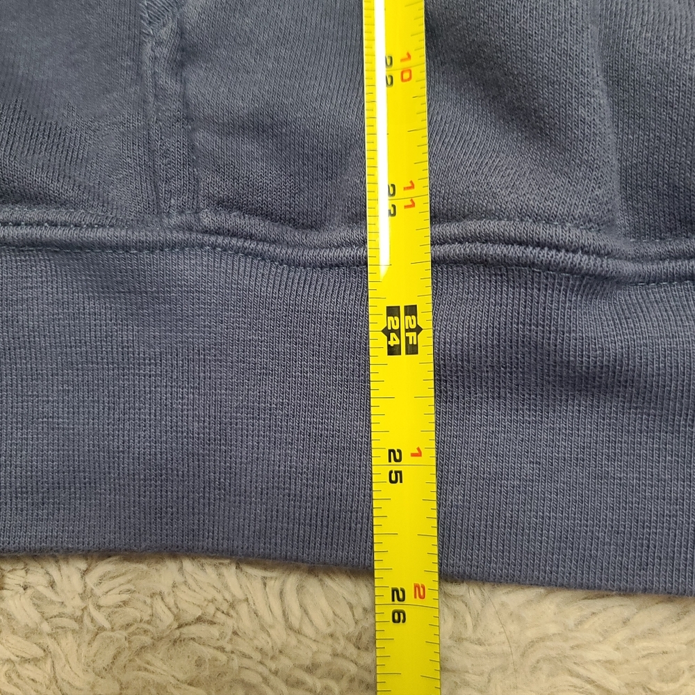 Endicott Island Alaska Embroidered Hoodie With Polar Bear And Oil Field, Blue - Picture 2 of 8
